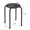 Set of 6 Stackable Multifunctional Daisy Design Backless Round Metal Stool Set